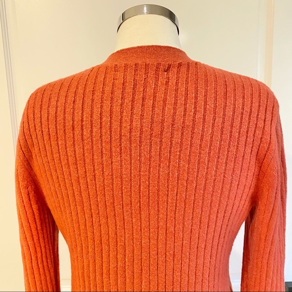 LOFT Ribbed Red NWT Cardigan Size M - Picture 6 of 9